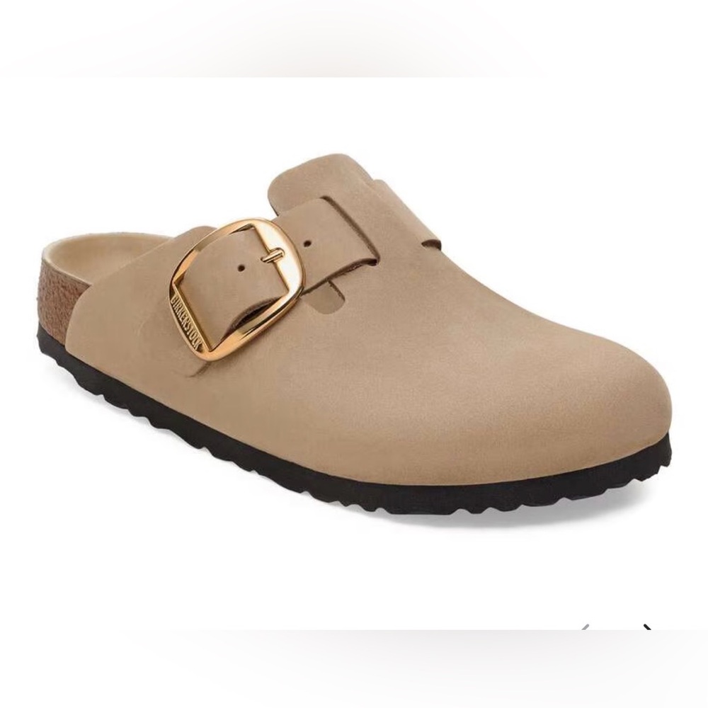Birkenstock Boston Big Buckle Clog Womens 39 8/8.5 Tobacco Brown Oiled leather - Picture 2 of 6